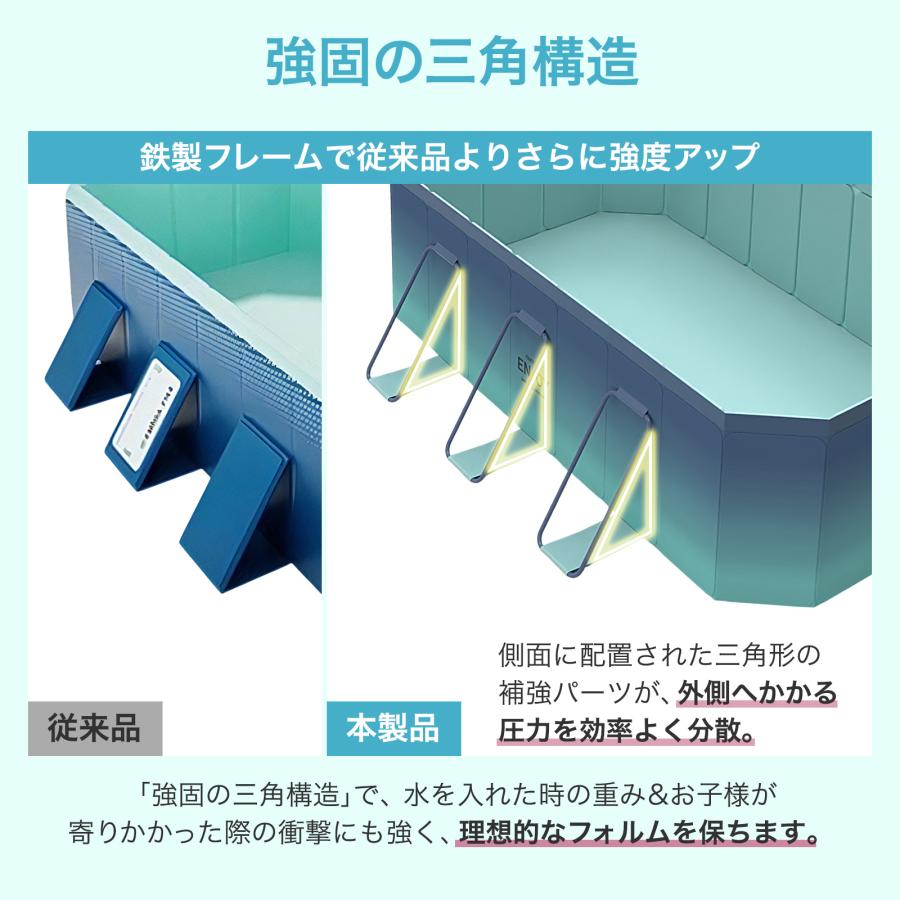 ■期間限定セール■プール 折りたたみプール 家庭用 大型 3m 子供プール ベビープール ビニールプール 空気入れ不要 深いの画像