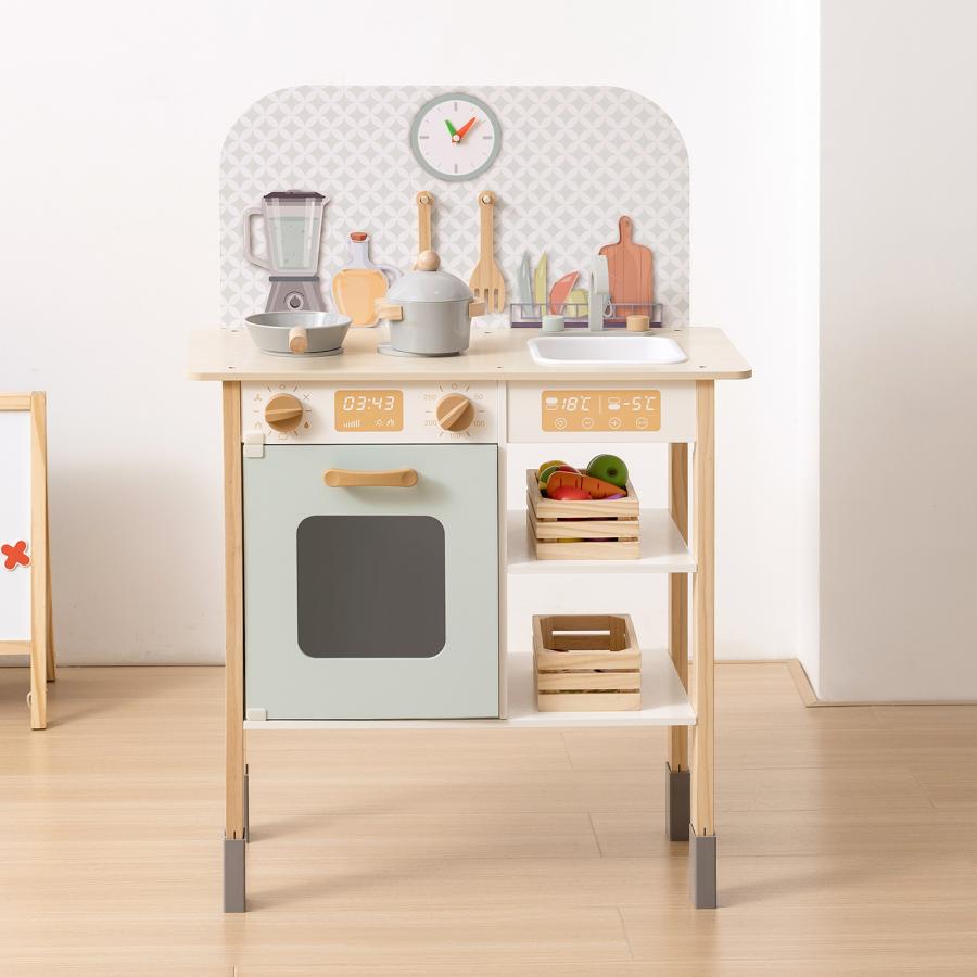 DIYELL ままごとキッチン ままごとセット 木製 机 ままごとキッチン
