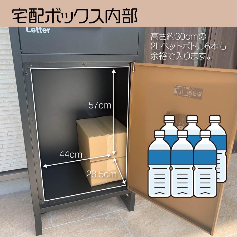 SKK ○在庫限り○ 宅配ボックス 戸建 後付け ポスト 一体 郵便受け 2段