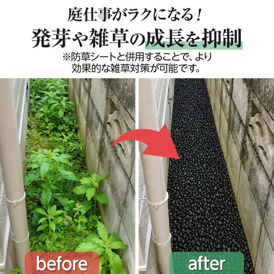 ONE STEP 玉砂利 黒 砂利 200kg 庭 駐車場 砂利石 彩光石 黒玉石 丸石