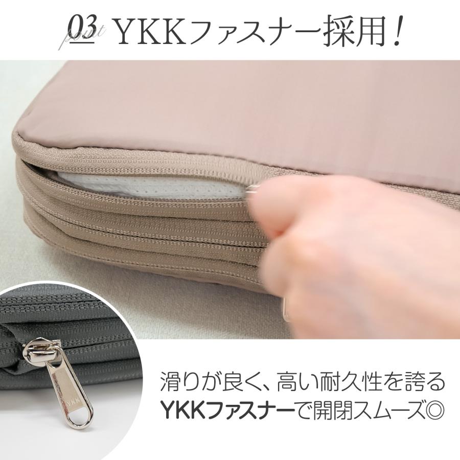 トラベルポーチ 圧縮 ykk 圧縮バッグ 圧縮袋 衣類 旅行用 トラベル 旅行 ポーチ 圧縮ポーチ 旅行 M 撥水 | ONE STEP | 12