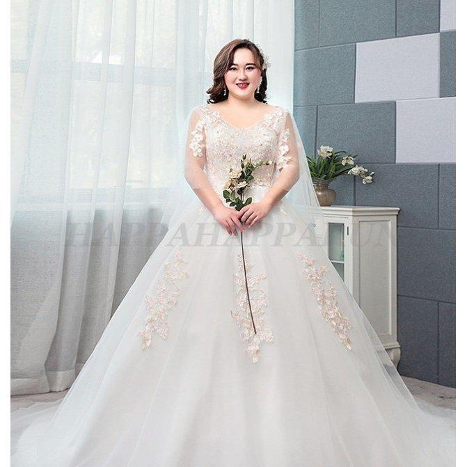 ウエディングドレス 大きいサイズ 結婚式 花嫁 ドレス プリンセス 