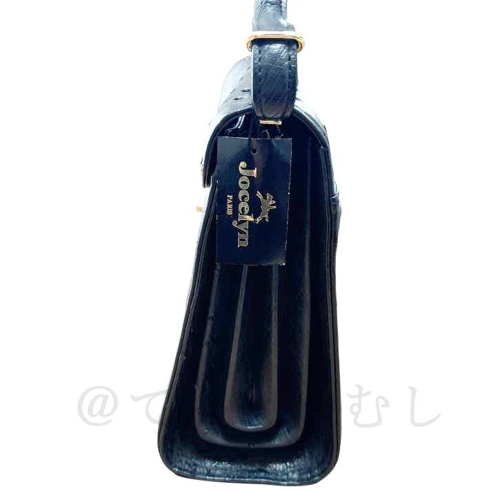 ジャンク JOCELYN オーストリッチ レディースハンドバッグ 黒