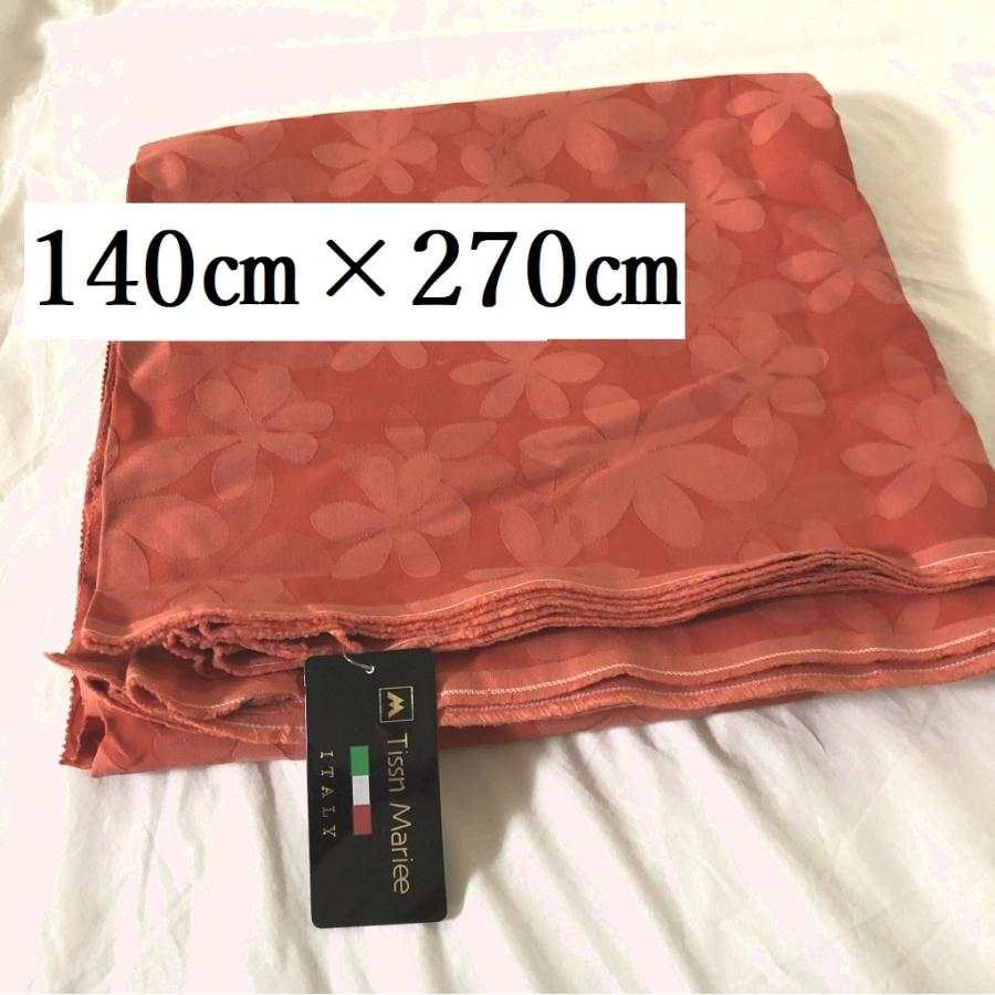 高級 生地 TISSIN MARIE イタリア製 花柄 オレンジ 140cm×270cm : hm  