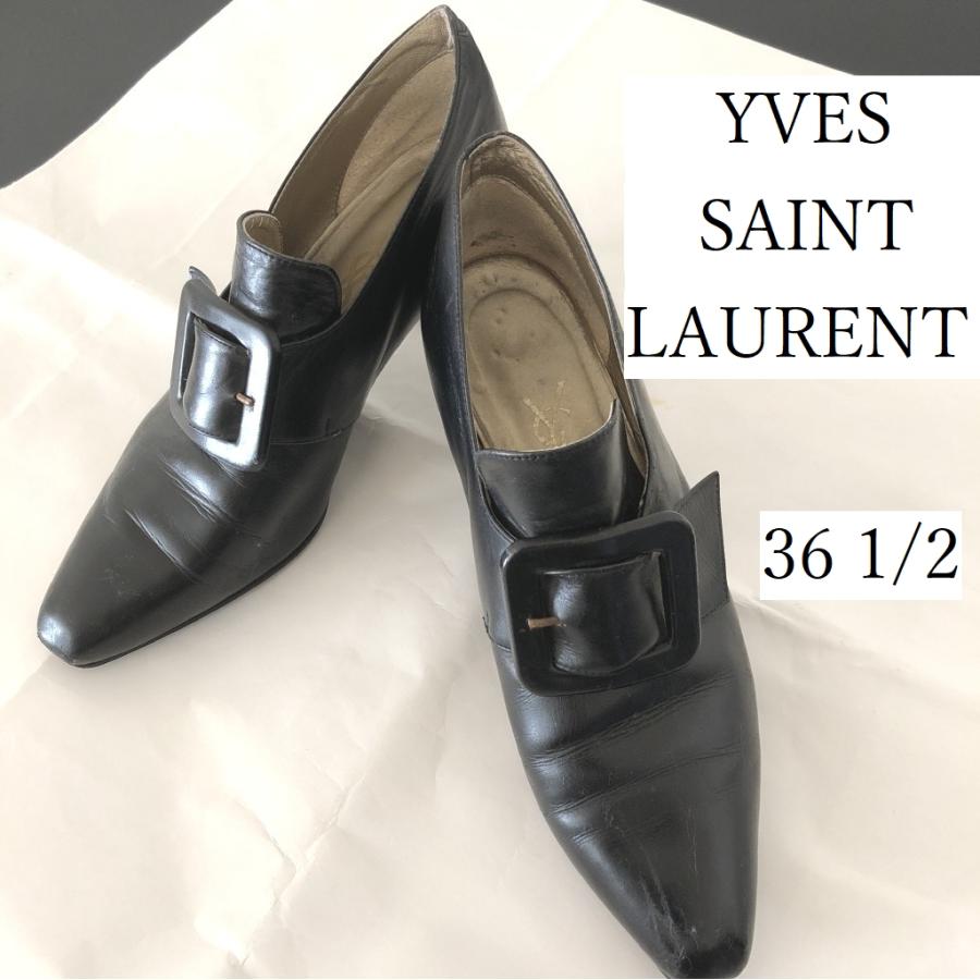 イヴサンローラン YSL パンプス レザー 本革 バックルモチーフ 