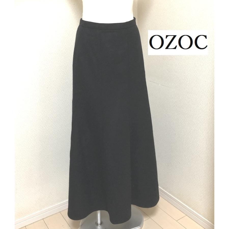 OZOC オゾック スカート ロング ウール ロングスカート ブラック 黒 