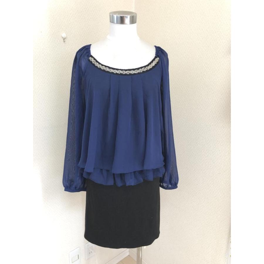 セール Ryuryuフォーマルドッキングワンピース紺m Mbs 2148 リサイクルショップてんとうむし 通販 Yahoo ショッピング