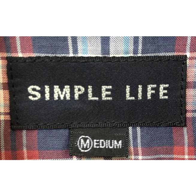 SIMPLE LIFE　シンプルライフ　メンズ　半袖　レギュラーカラーシャツ　マドラスチェック｜tentoumusi-recycle｜04