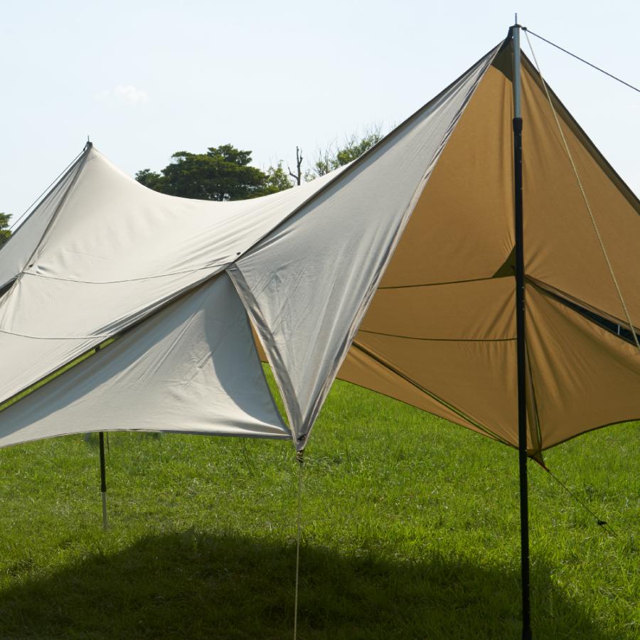 鎌倉天幕 タープ TC 撥水 公式 TARP420TC DAC ポール付 可変式 鎌倉天幕 タープ TC 撥水 公式 TARP420TC DAC ポール付 可変式