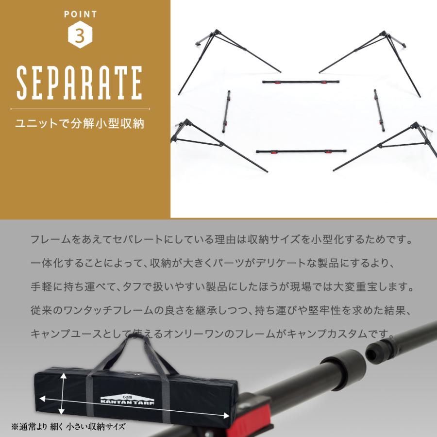 カンタンタープ タープテント 日除け 半組立 強化 簡単 タープ