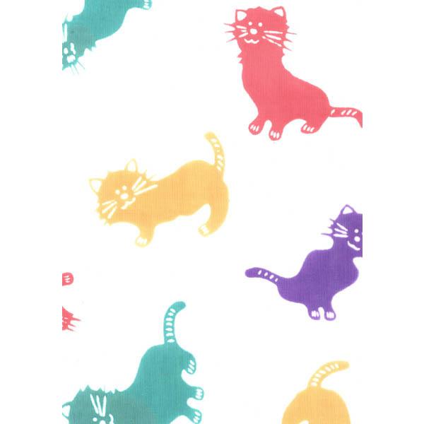 手ぬぐい おしゃれ かわいい 動物 ねこ 長め 綿100% 注染 剣道 面