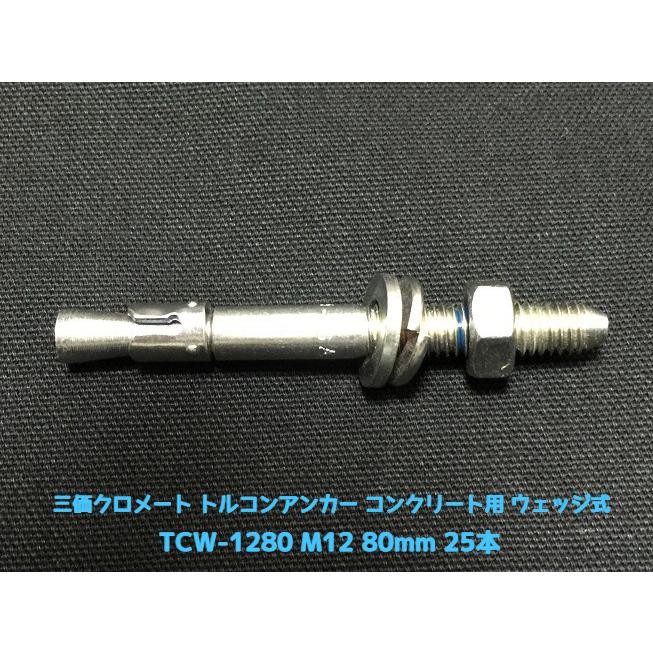 サンコーテクノ トルコンアンカー TCW-1280 M12 全長80mm 25本 