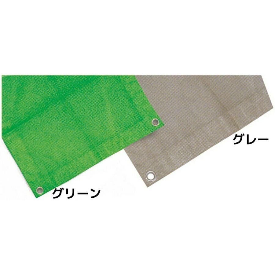 防炎メッシュシート グレー 1.8m×5.4m 10枚 ポリエステル ハトメあり 