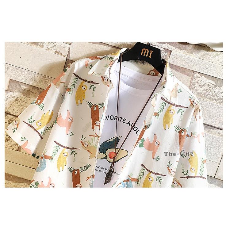 アロハシャツ メンズ カジュアルシャツ 半袖 アニマル柄 動物柄 カジュアル 夏物 トップス 旅行 リゾート Pf The One 通販 Yahoo ショッピング