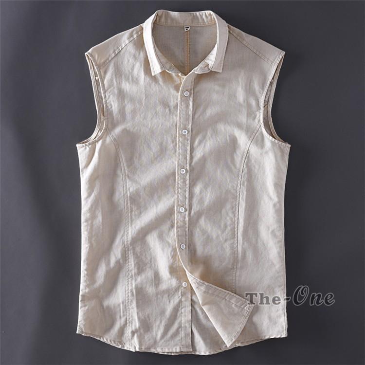リネンシャツ カジュアルシャツ ノースリーブ シャツ メンズ ベスト メンズシャツ シャツ 麻 19 涼しい Tz The One 通販 Yahoo ショッピング