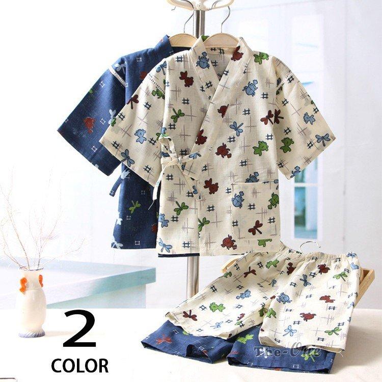 甚平 キッズ リネン 上下セット じんべい こども 麻 浴衣 子供服 花火 お祭り 浴衣 パジャマ 寝間着 ルームウェア Tz The One 通販 Yahoo ショッピング