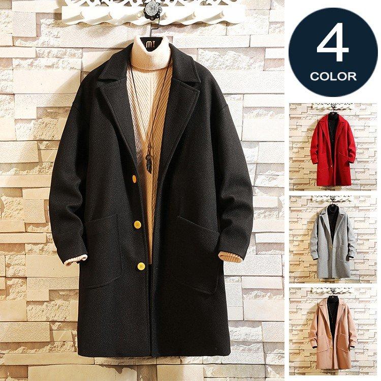 チェスターコート コート メンズ アウター ロングコート 厚手 暖 秋冬 冬服 ステンカラーコート ビジネス 秋冬 冬服 Tz The One 通販 Yahoo ショッピング