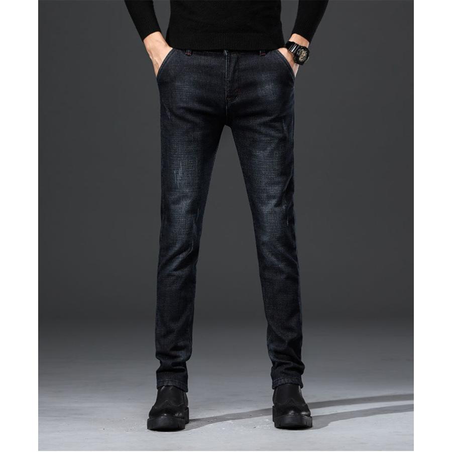 ジーンズ デニム デニムパンツ メンズ ズボン 裏ボア スウェット 裏起毛 あったか ジーパン 秋冬 ファッション Tz The One 通販 Yahoo ショッピング