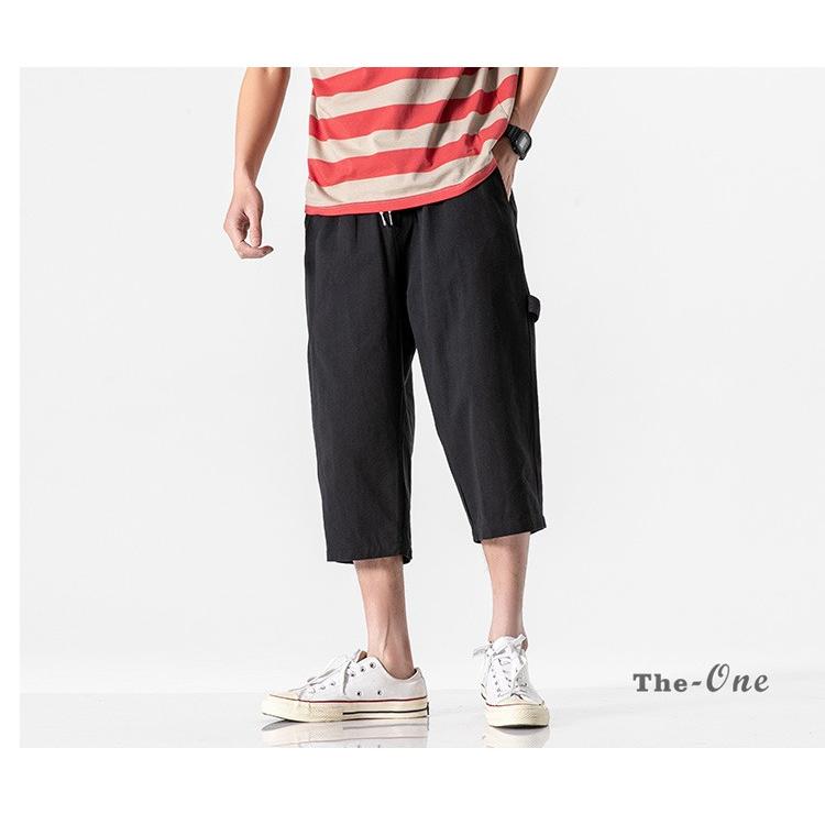 クロップドパンツ 七分丈ズボン メンズ イージー ボトムス シンプル 七分丈 カジュアル 夏 Tz The One 通販 Yahoo ショッピング