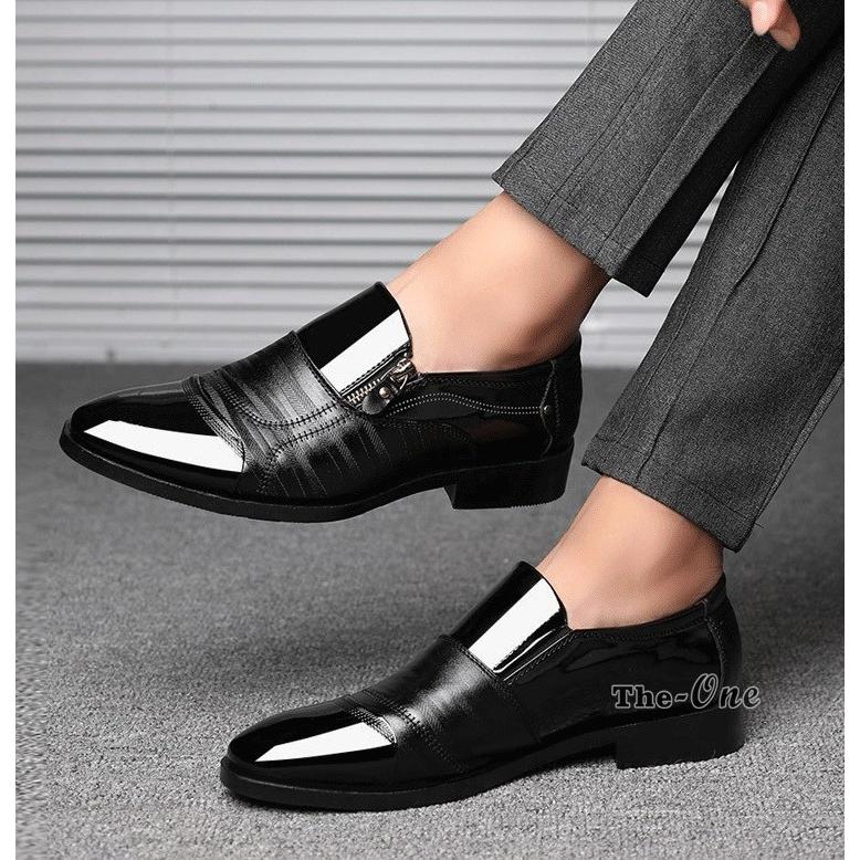 ビジネスシューズ メンズ 紳士靴 革靴 ファスナー 歩きやすい フォーマルシューズ メンズシューズ 通勤 Tz The One 通販 Yahoo ショッピング