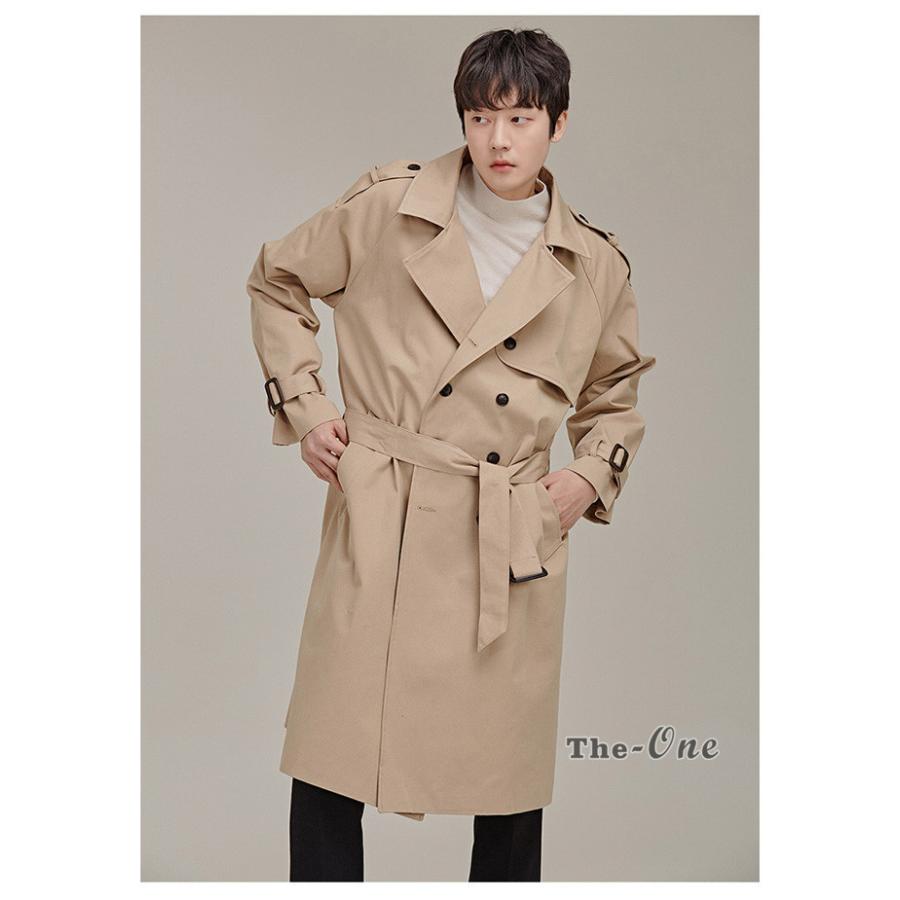 トレンチコート メンズ スプリングコート ロングコート 無地 ロング丈 春アウター 春コーデ 韓国ファッション Tz The One 通販 Yahoo ショッピング