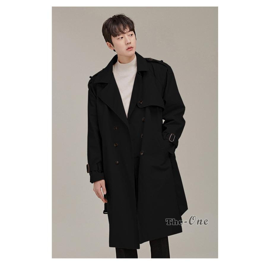 トレンチコート メンズ スプリングコート ロングコート 無地 ロング丈 春アウター 春コーデ 韓国ファッション Tz The One 通販 Yahoo ショッピング