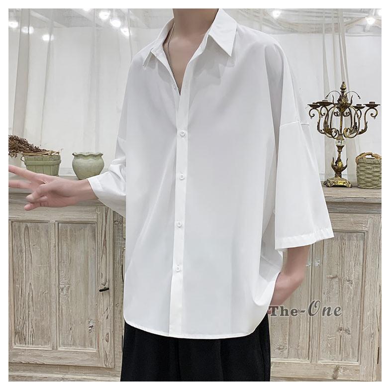 シャツ メンズ カジュアルシャツ 白シャツ 半袖 無地 おしゃれ 夏服 10代 代 韓国風 韓国ファッション Tz The One 通販 Yahoo ショッピング