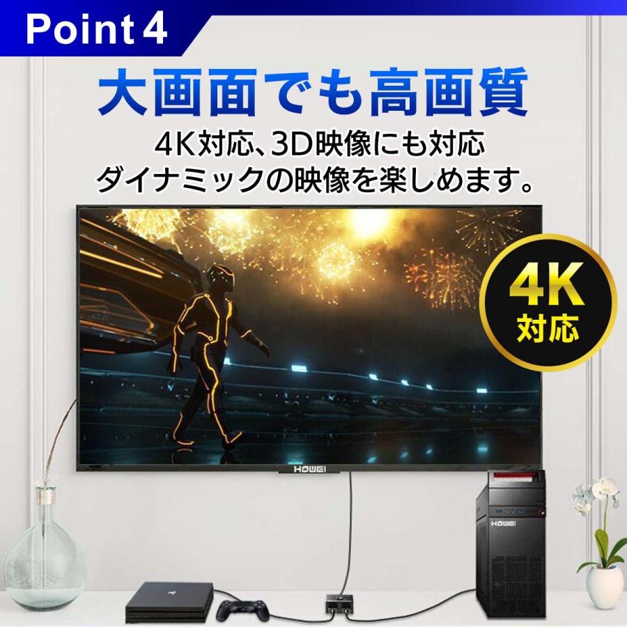 HDMI 切替器 分配器 セレクター 4K スプリッター 2入力1出力 1入力2出力 ディスプレイ モニター パソコン ゲーム 2台 双方向 | ブランド登録なし | 05