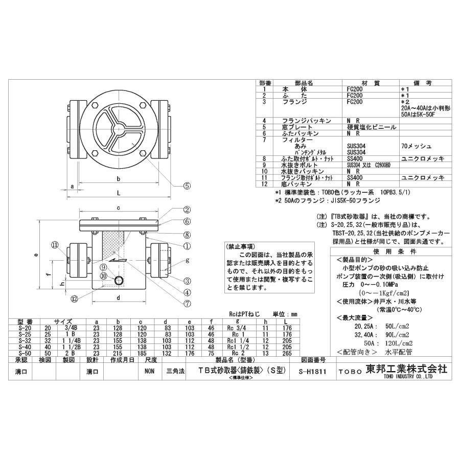 砂取器〔鋳鉄製〕サイズ25A 東邦工業製 井戸ポンプ、浅井戸ポンプ 砂取器〔鋳鉄製〕サイズ25A 東邦工業製 井戸ポンプ、浅井戸ポンプ