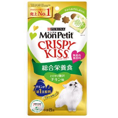 モンプチ　クリスピーキッス　総合栄養食　とびきり贅沢チキン味　24g（3g×8袋入り） 【キャットフード　おやつ　ドライ　小分け】 | モンプチ