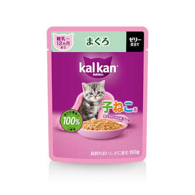 マース　 カルカンパウチ　まぐろ　離乳〜12ヵ月までの子ねこ用　６０ｇ　ゼリー仕立て　キャットフード　総合栄養食 | カルカン