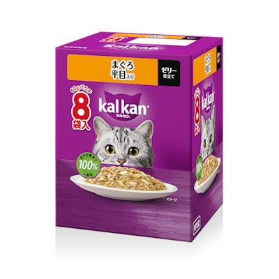 マース　 カルカンパウチ　まぐろ　平目入り　６０ｇ×８P　成猫(1〜7歳)　ゼリー仕立て　ウエット　キャットフード　総合栄養食　 | カルカン