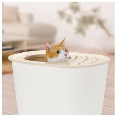 リッチェル　ラプレ　砂取りネコトイレ　ホワイト　猫用　トイレ　固まる砂用｜tepec｜02