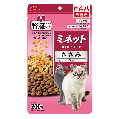 スマック ミネット 腎臓ケア ささみ添え 200g 国産 猫 成猫用総合栄養