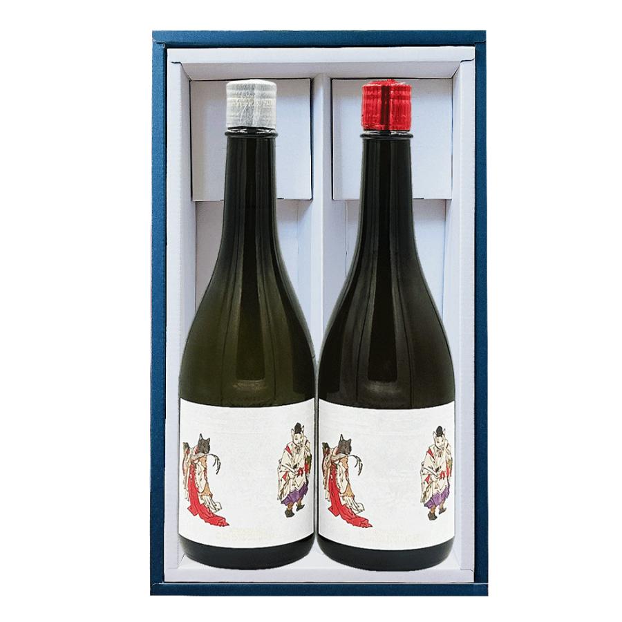 ギフト 日本酒 神渡 コネクション 紅白 ワイン貯蔵 720ml×2本 MIWATARI