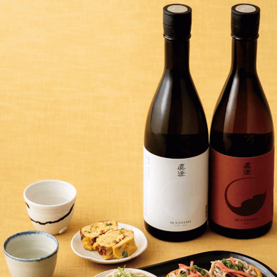 真澄 送料無料 一升瓶 日本酒セット 純米吟醸 紅白セット 赤 白 1800ml