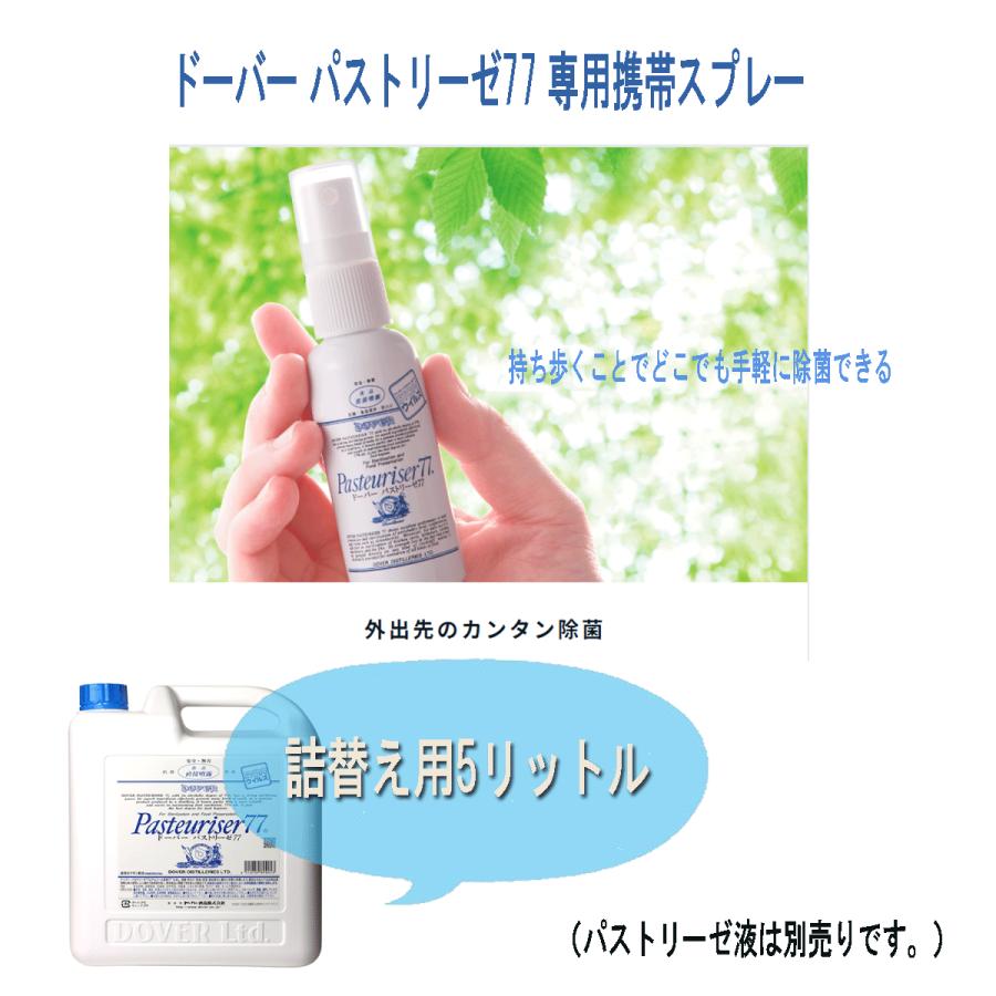 空容器　ドーバー パストリーゼ77　携帯用スプレー 　アルコール製剤　詰替え用ボトル　 | パストリーゼ77 | 01