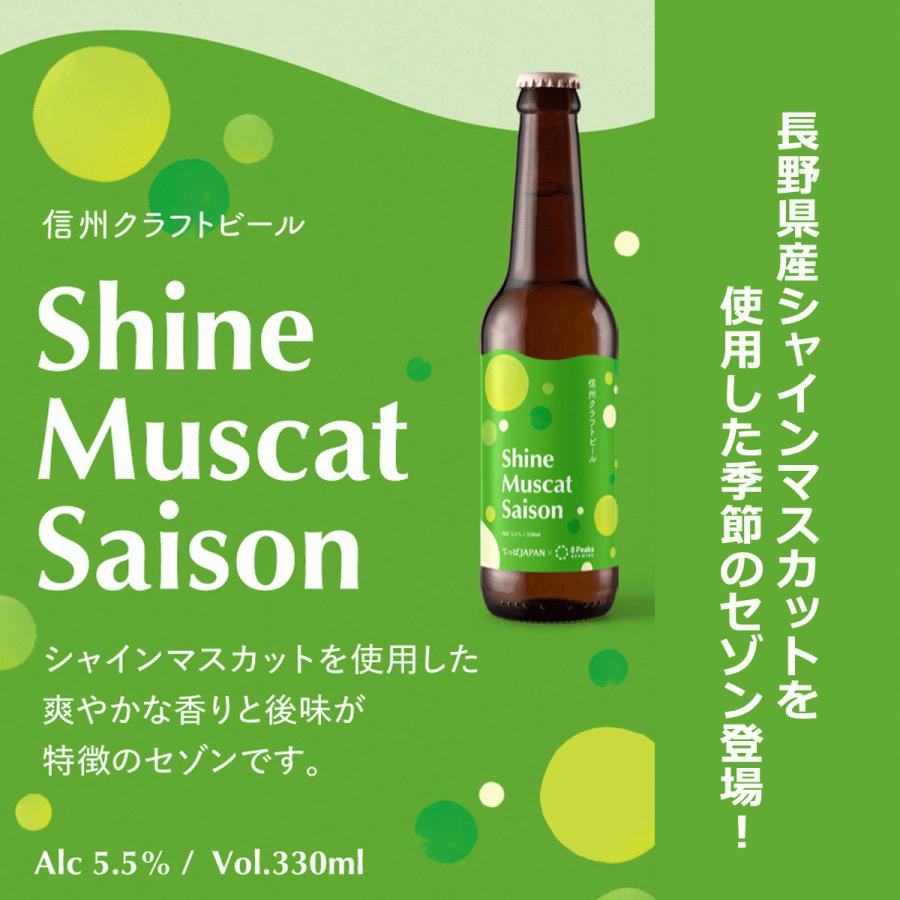 信州クラフトビール 4本セット 8PeaksBREWING × てっぱJAPAN シャインマスカットセゾン ナガノパープルセゾン 飲み比べセット　地ビール　エイトピークス　 |  | 02