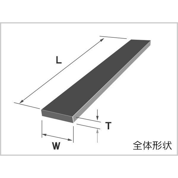 アルミ フラットバー 生地 A6063 規格 FB 3×50mm 長さ300mm 角材 オーダーカット 寸法切り 長さ調整｜teppan-hiroba｜03