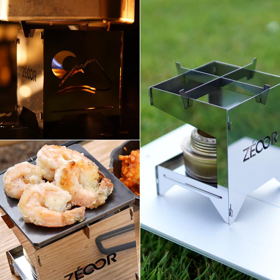 ZEOOR（ゼオール） アルコールストーブ 五徳 風防 ソロ キャンプ