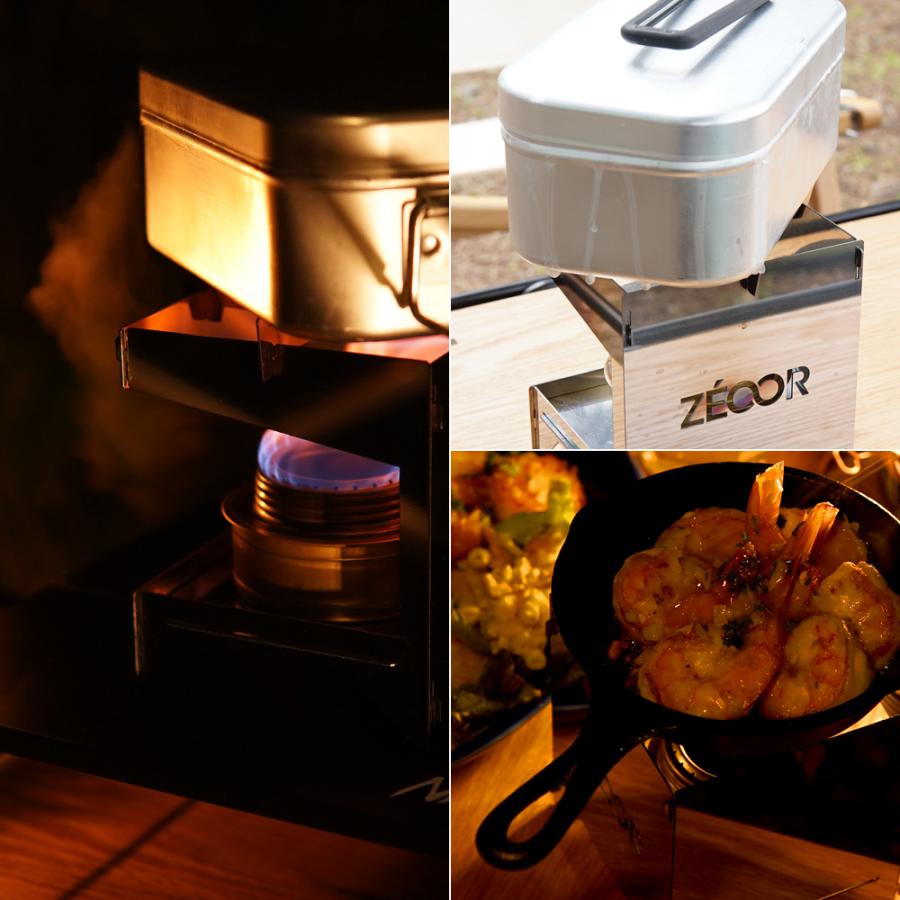 ZEOOR（ゼオール） アルコールストーブ 五徳 風防 ソロ キャンプ