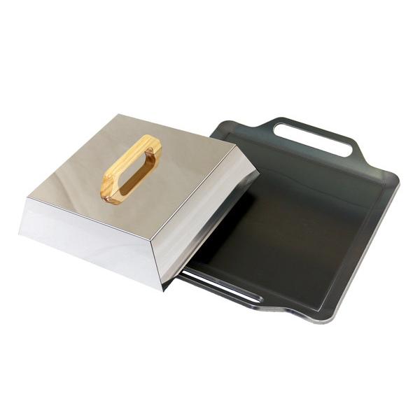 ZEOOR 極厚バーベキュー鉄板 グリルプレート 蓋セット 板厚6mm