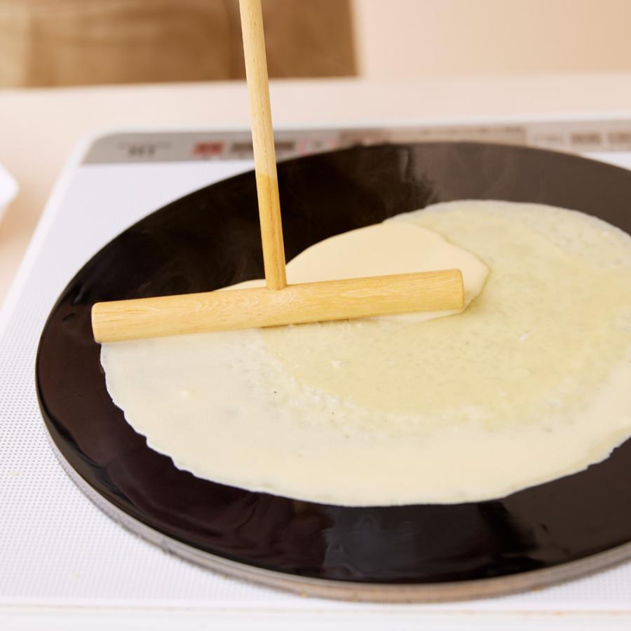 クレープ 鉄板 クレープメーカー クレープ焼き器 板厚9mm 400mm 40cm トンボ・スパチュラ付き｜teppan-hiroba｜05