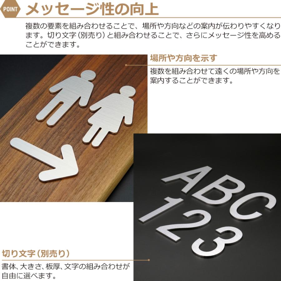 トイレサイン トイレ マーク サインプレート ステンレス おしゃれ