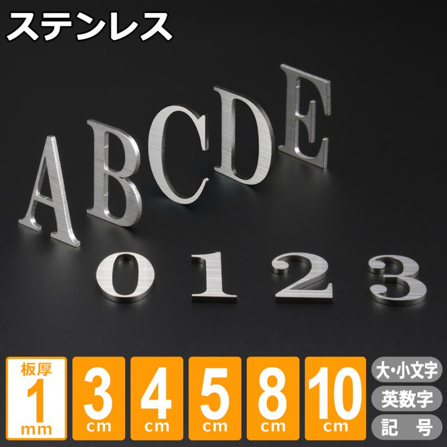ステンレス 切り文字 明朝体 表札 看板 ドアサイン ネームプレート