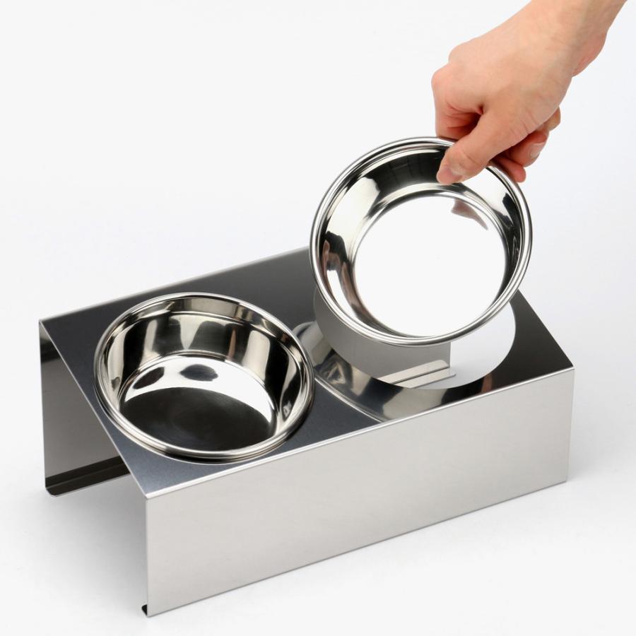 ペット用 フードボウル＆食器台 犬 食器皿 ステンレス 食べやすい