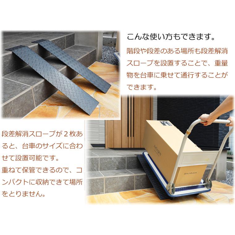 段差解消スロープ Aタイプ 縞鋼板 厚さ4.5mm 800×900mm 駐車場 車庫前 屋外用 オーダー製作｜teppan-hiroba｜11