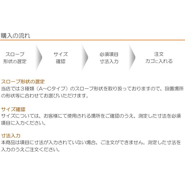 段差解消スロープ Aタイプ ステンレス縞板 厚さ4.5mm 1400×700mm 駐車場 車庫前 屋外用 オーダー製作の画像