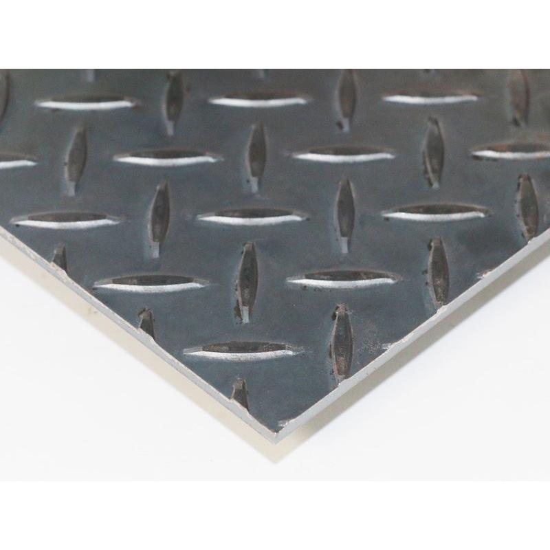 鉄 縞鋼板(チェッカープレート) 板厚4.5mm 700×1100mm オーダーカット