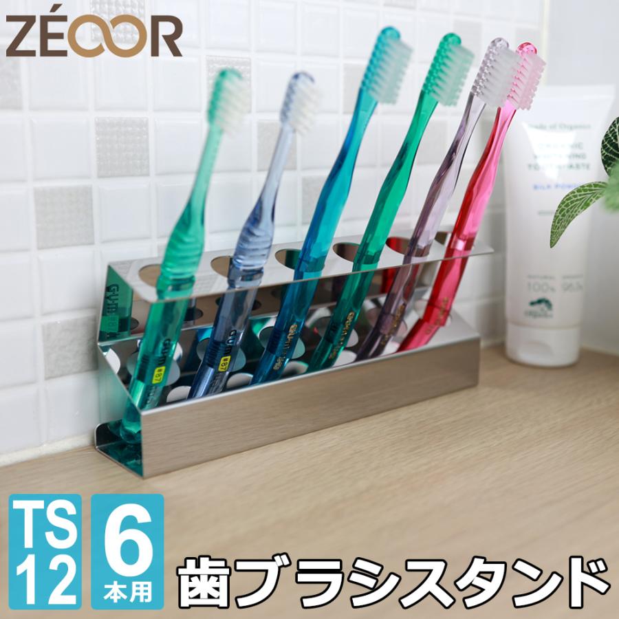 ZEOOR（ゼオール） 歯ブラシスタンド 6本用 日本製 ステンレス SUS430